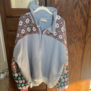 We The Free Textured Gray Pullover